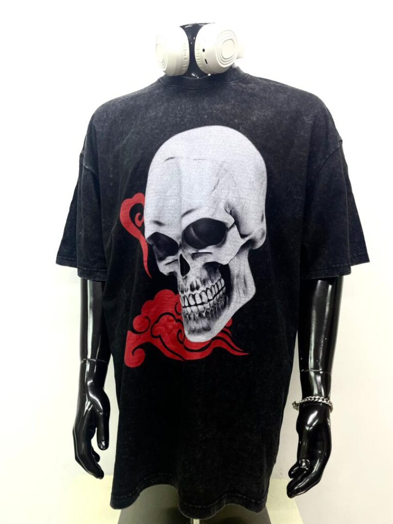Vintage Washed Tee - Skull Cloud