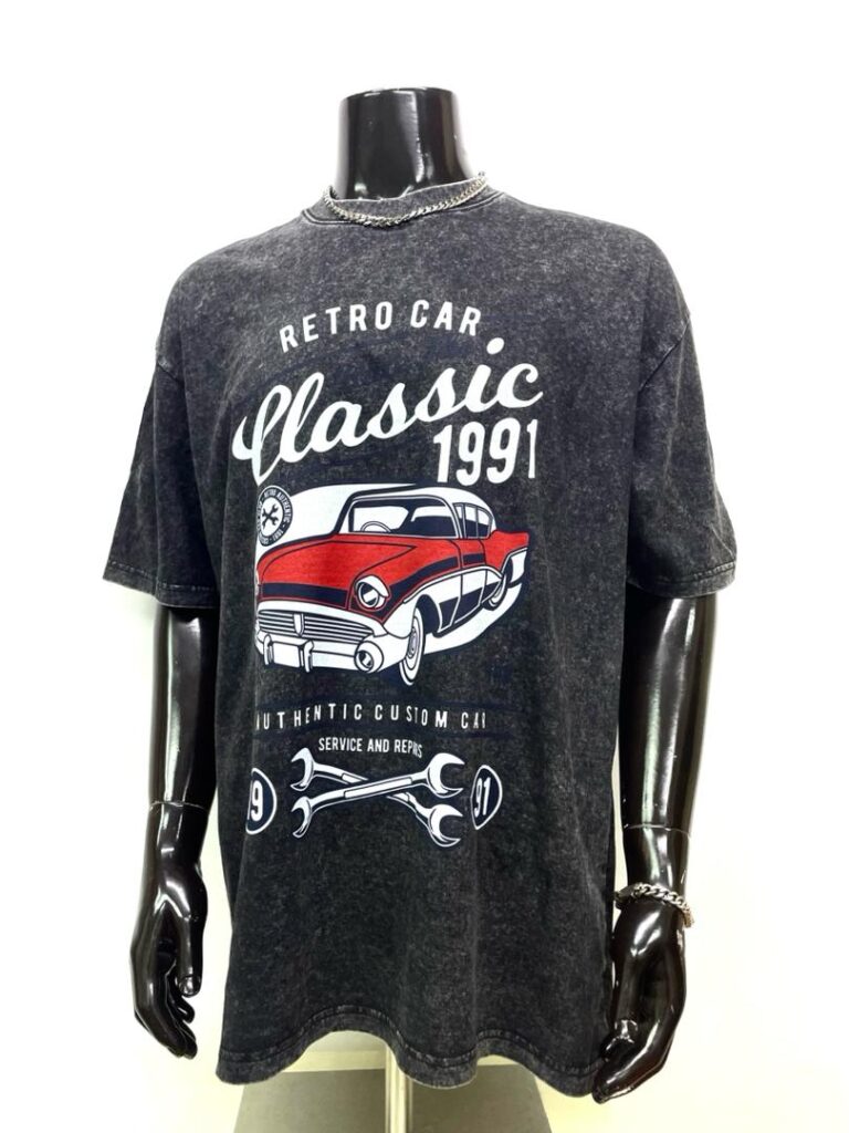 Vintage Washed Tee - Retro Car