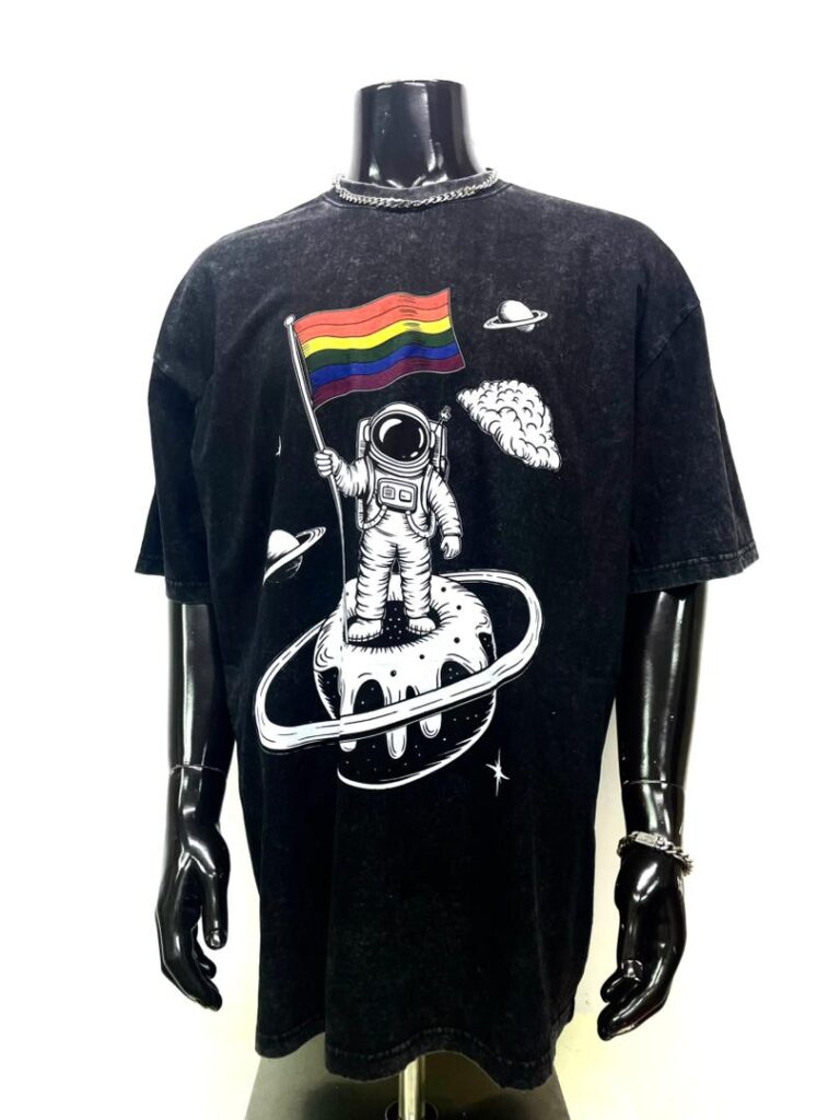 Vintage Washed Tee - Pride Astronaut