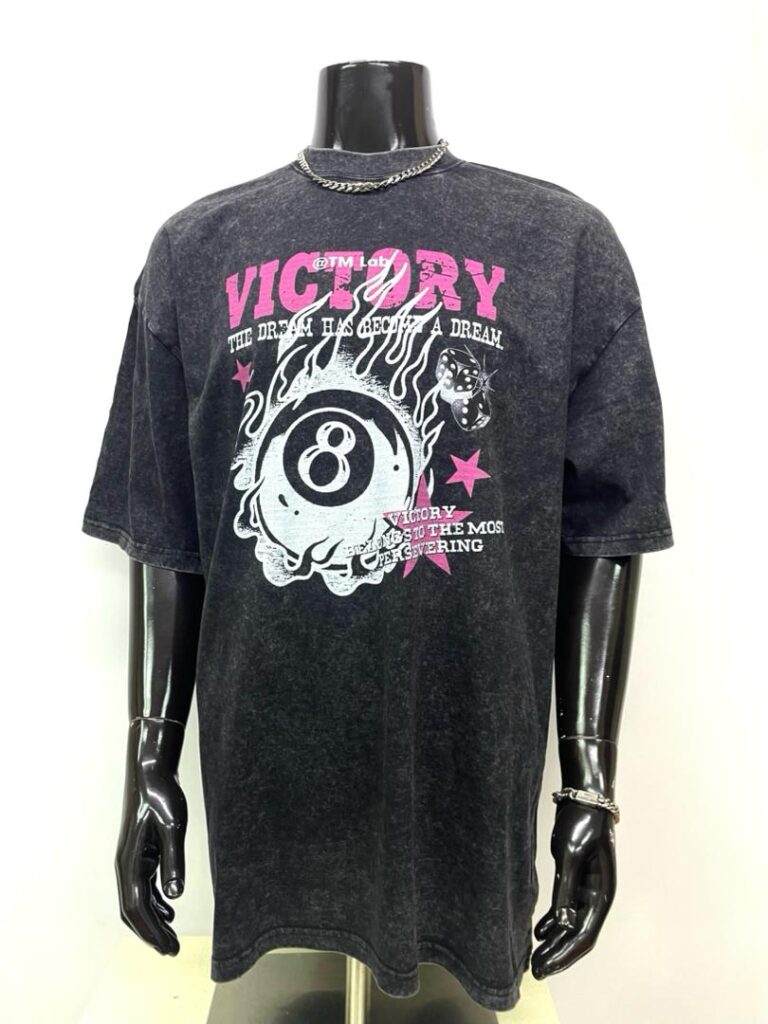 Vintage Washed Tee -Victory 8 Ball